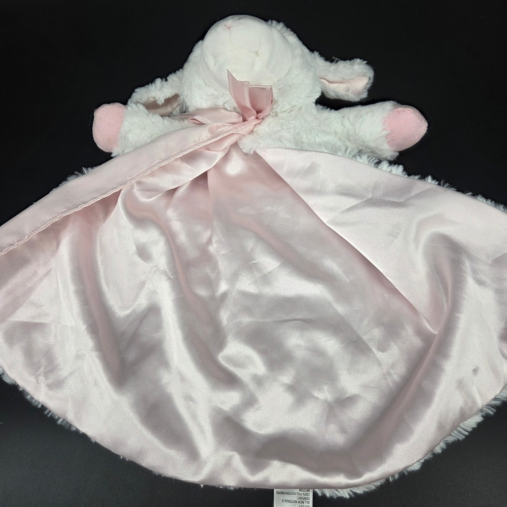 Baby GUND Winky Lamb Huggybuddy White Pink Sheep Security Blanket Lovey 4034130 - Picture 4 of 4